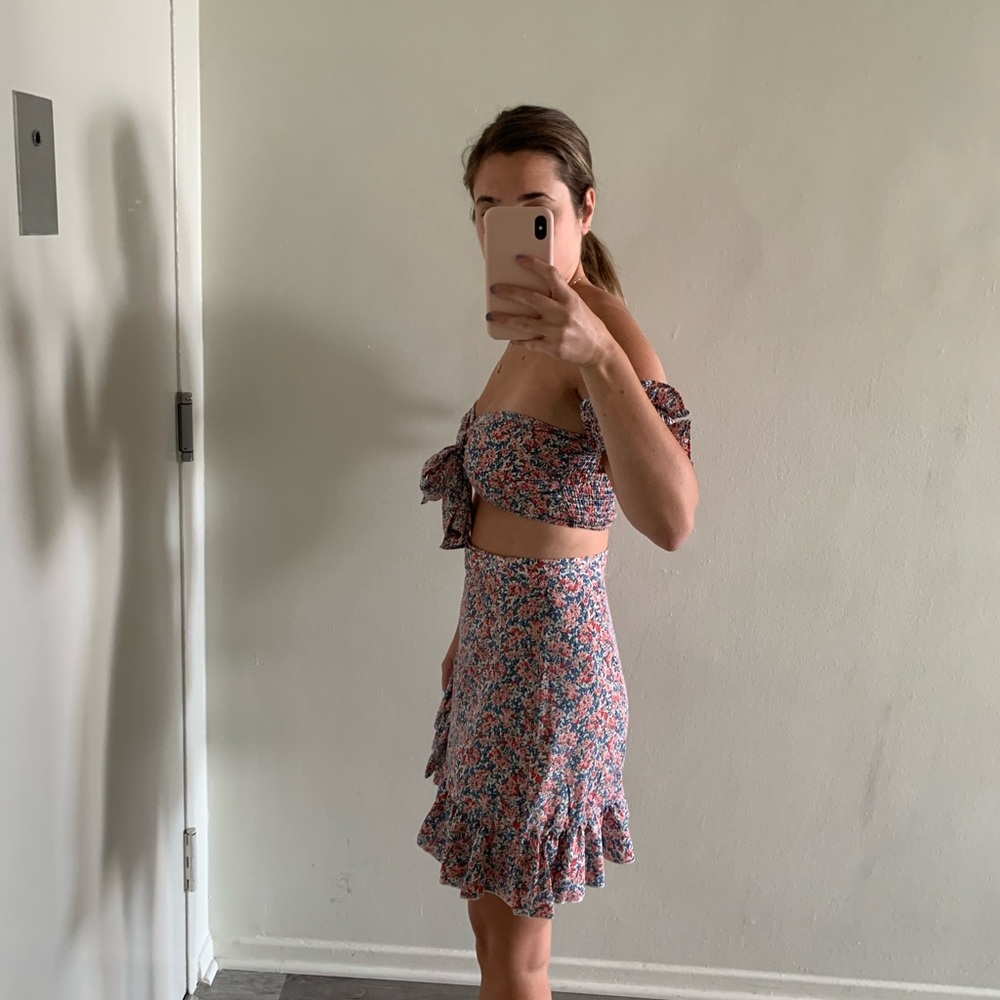 Floral Skirt and Top Set